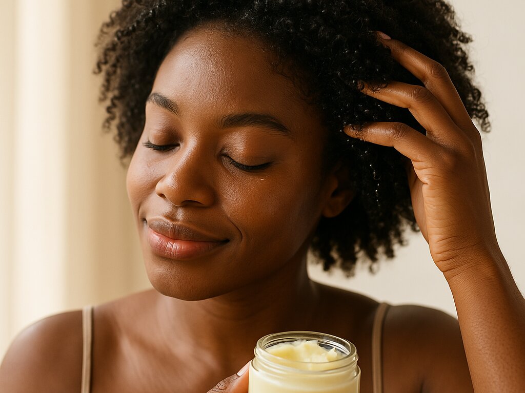 bain d'huile cheveux crépus